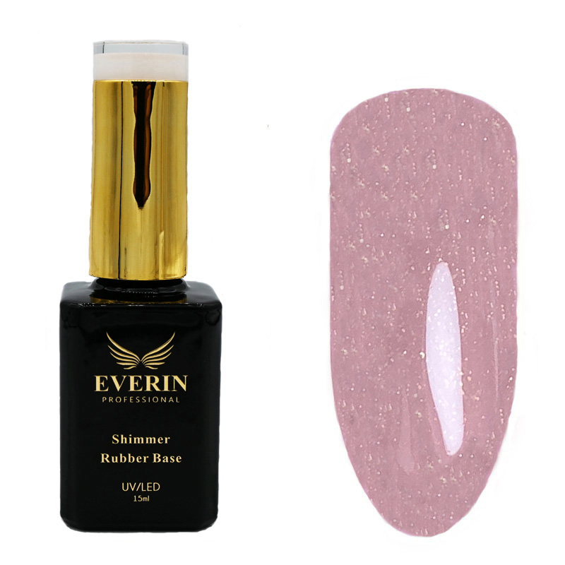 Shimmer Rubber Base Everin 15ml- 12 Shimmer Rubber Base Everin 15ml- 12