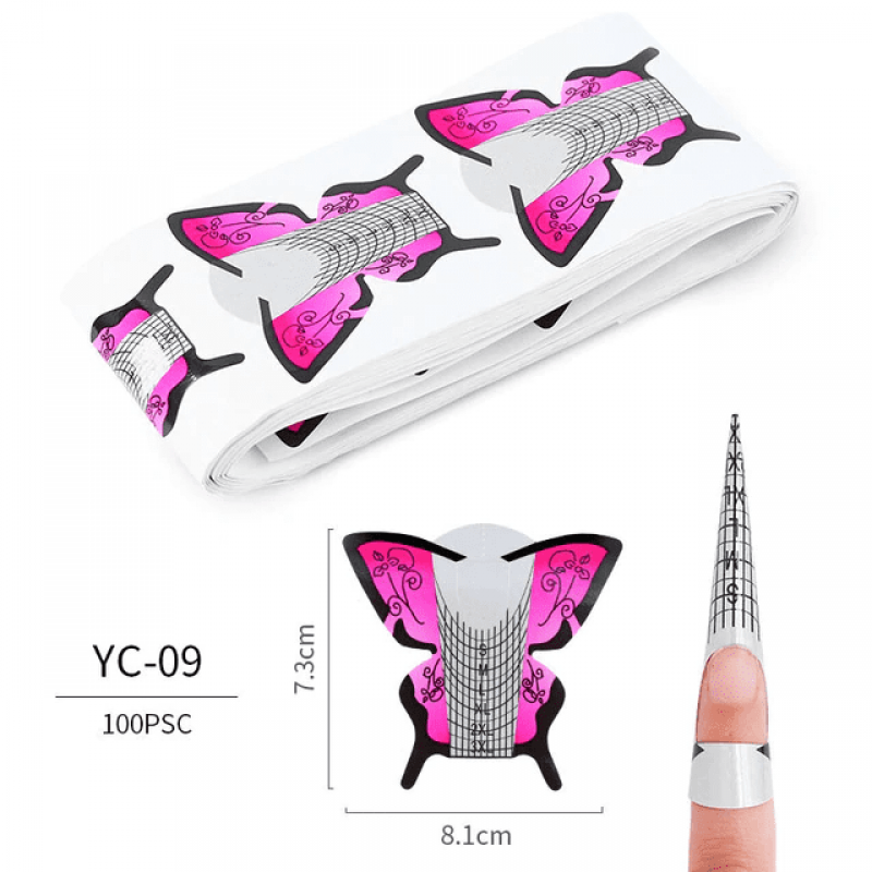 Sabloane constructie fluture roz 100 buc. YC-09